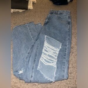 SHEIN Light Blue Flare Jeans